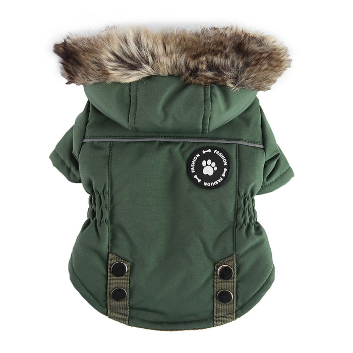 Haustier Winter Baumwolle Hundekleidung Zipper Jacke Hund Zubehör