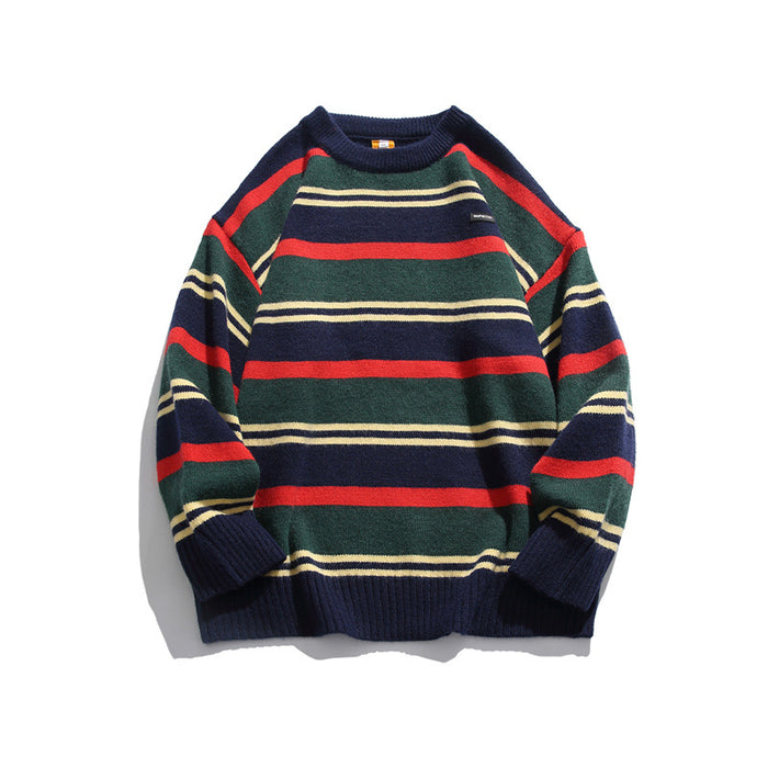 Winter Pullover trendige gestreifte Pullover für Männer und Frauen Winterkleidung für Paare