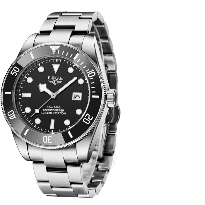 Stainless steel quartz watch band for men