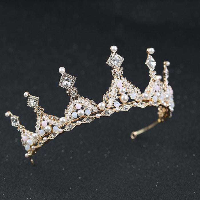 Legierung Perle Diamant Brautschmuck Krone