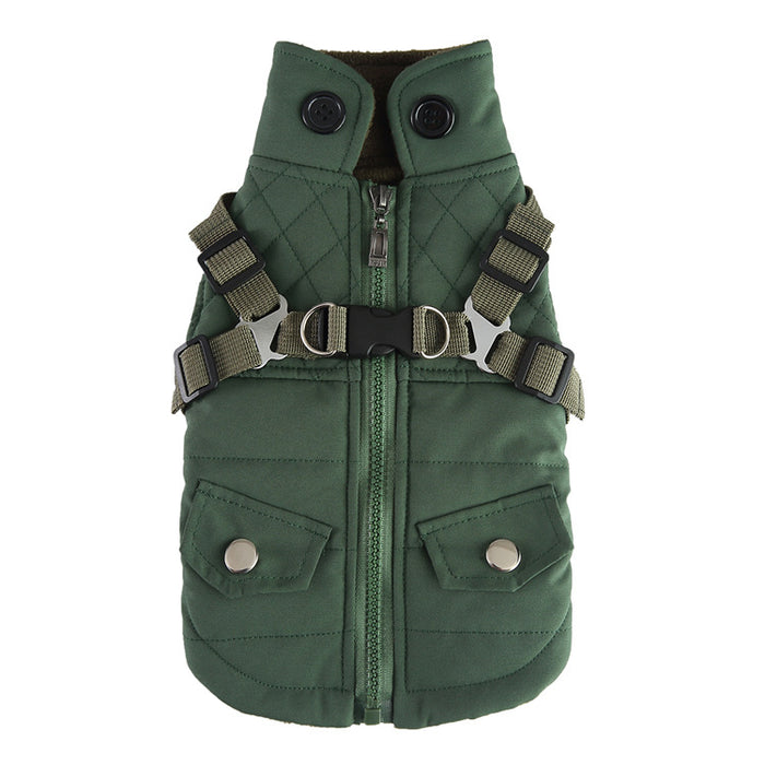 Haustier Winter Baumwolle Hundekleidung Zipper Jacke Hund Zubehör