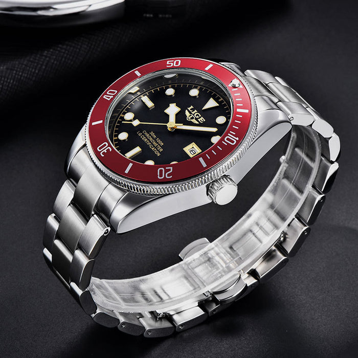 Stainless steel quartz watch band for men